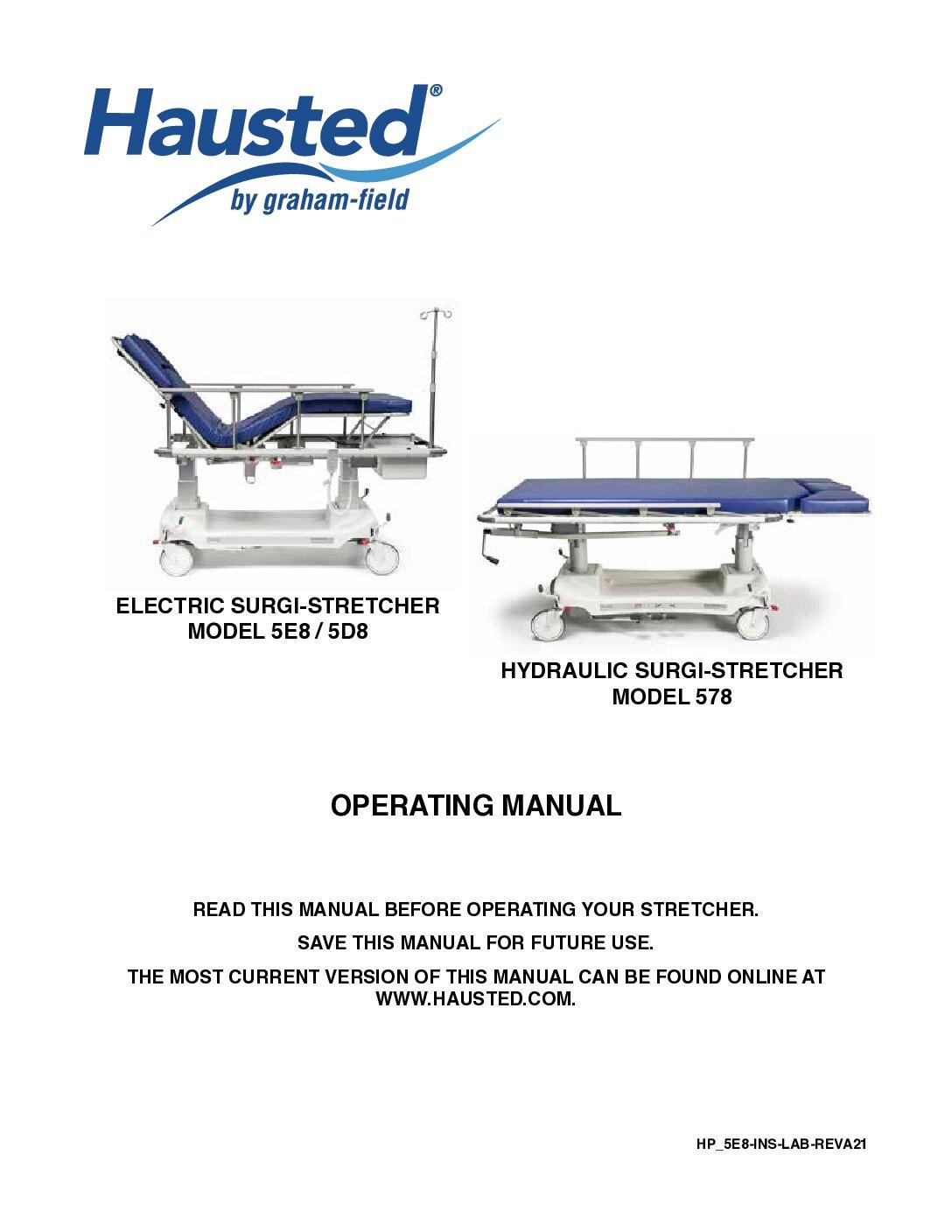 Operation Manual – Hydraulic Surgi-Stretcher (578)