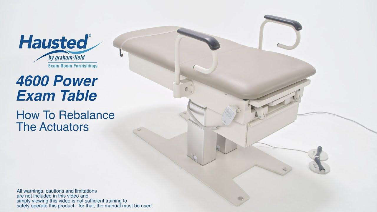 4600 Power Exam Table: How To Rebalance The Actuators